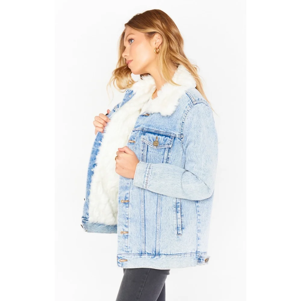 Show Me Your Mumu | Durado Oversized Faux Fur Lined Denim Jacket